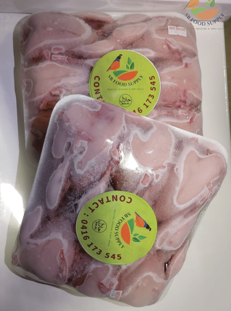 Packed fresh frozen quail ready for delivery.